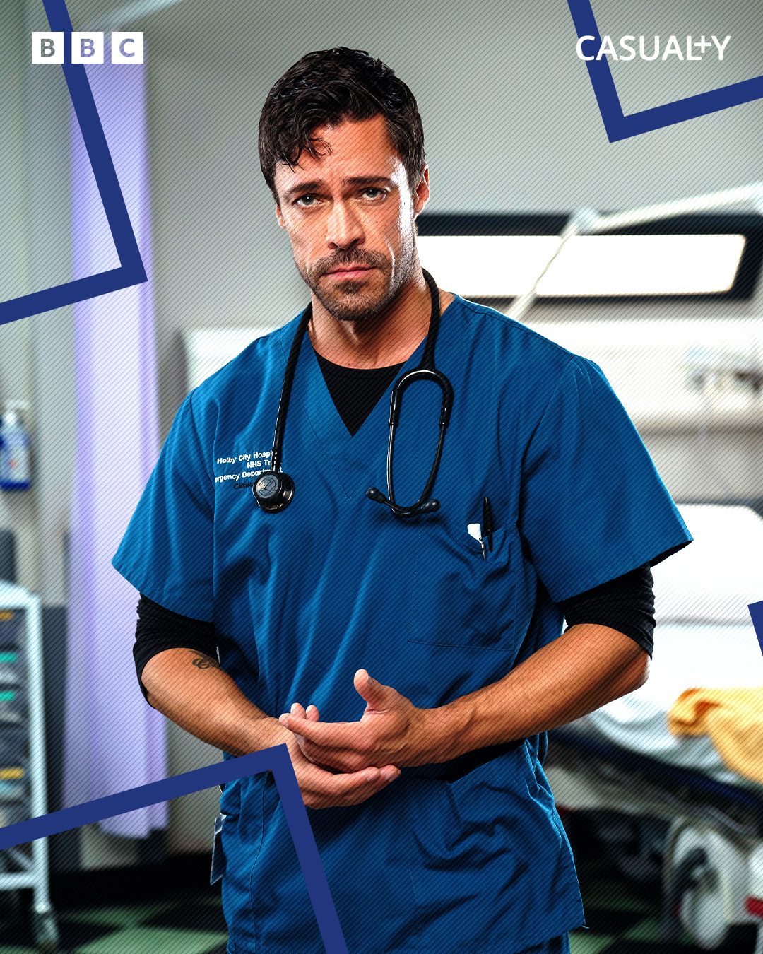 Casualty’s Flynn Byron is set to be put to the test after discovering the wrongdoing of his father-in-law, Mr Whitelaw.